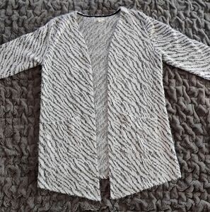 Maurices Zebra Print Eyelash Cardigan